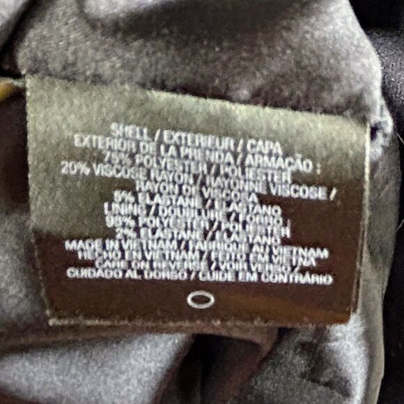 Tahari Navy Blue Chambray Trench Coat Lightweight Belted Jacket Funnel Neck XS - Picture 16 of 16